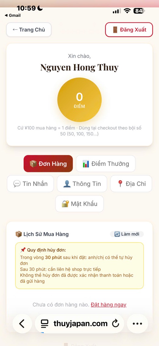Trang Thành Viên đã đăng nhập thành công